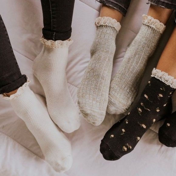 Waffle Knit Ankle Socks